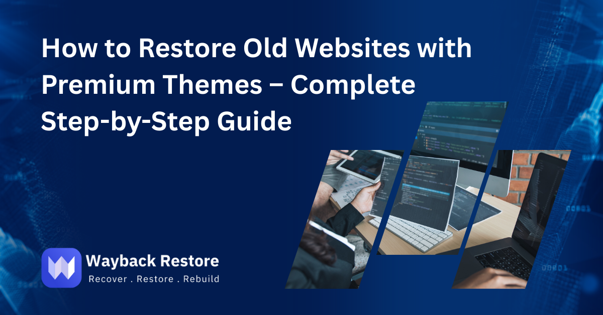 Step-by-step guide on restoring old websites using premium themes with Wayback Restore