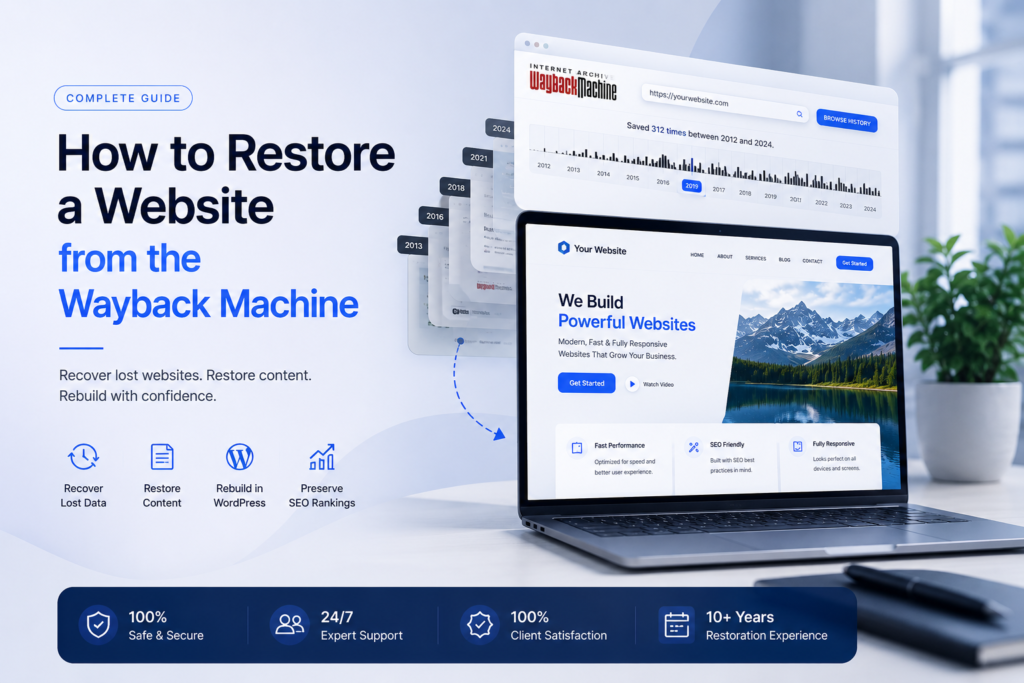 Restore a Website from the Wayback Machine