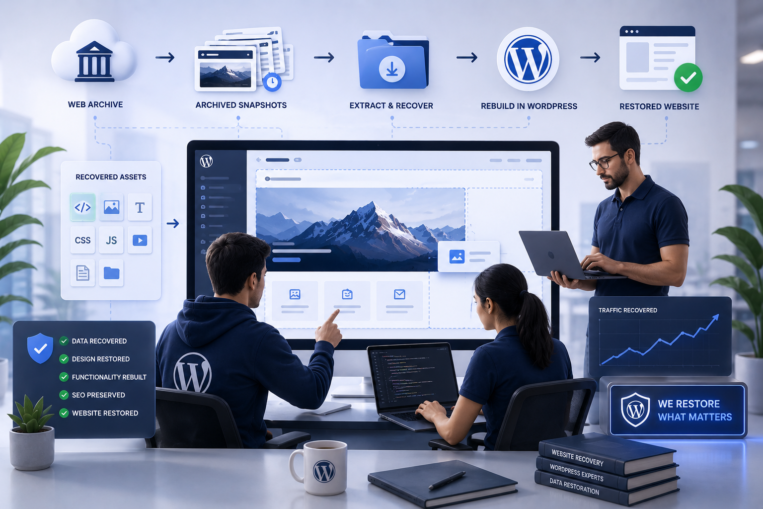 Website recovery workflow in action